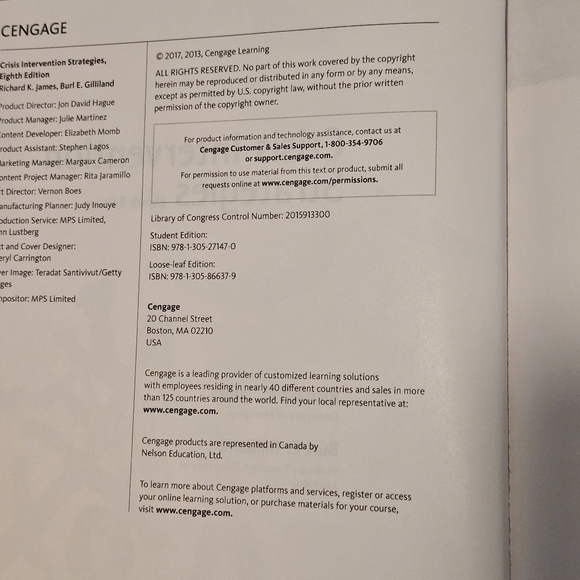Crisis Intervention Strategies Eighth Edition James Gilliland MindTap c2017 - Picture 7 of 7